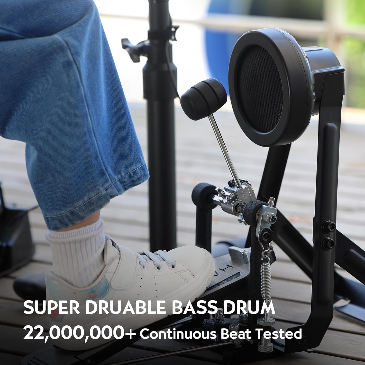 Pedal de bumbo durável da bateria eletrônica HAMPBACK MK-0 PRO testada para mais de 22 milhões de batidas contínuas