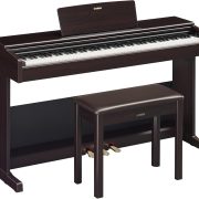 Yamaha Arius YDP-105R piano digital 88 teclas Dark Rosewood com banco e pedais dourados