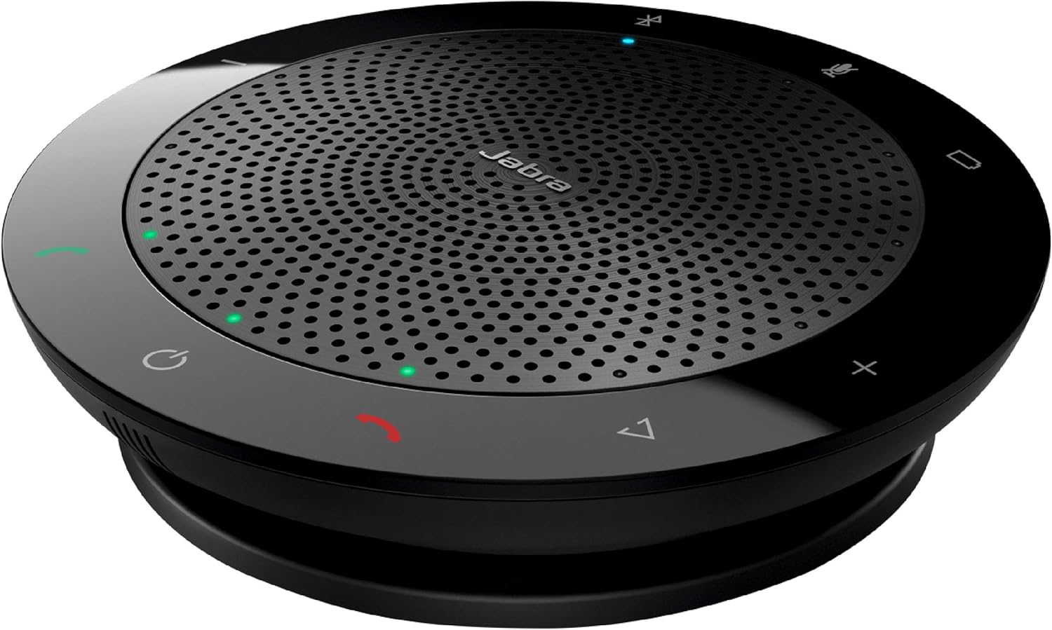 Jabra Speak 510 viva voz Bluetooth portátil preto para conferência com botões touch e indicador de bateria.