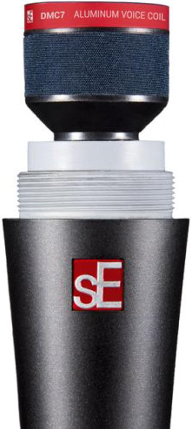 Cápsula de microfone SE ELECTRONICS DMC7 com bobina de voz de alumínio e corpo preto