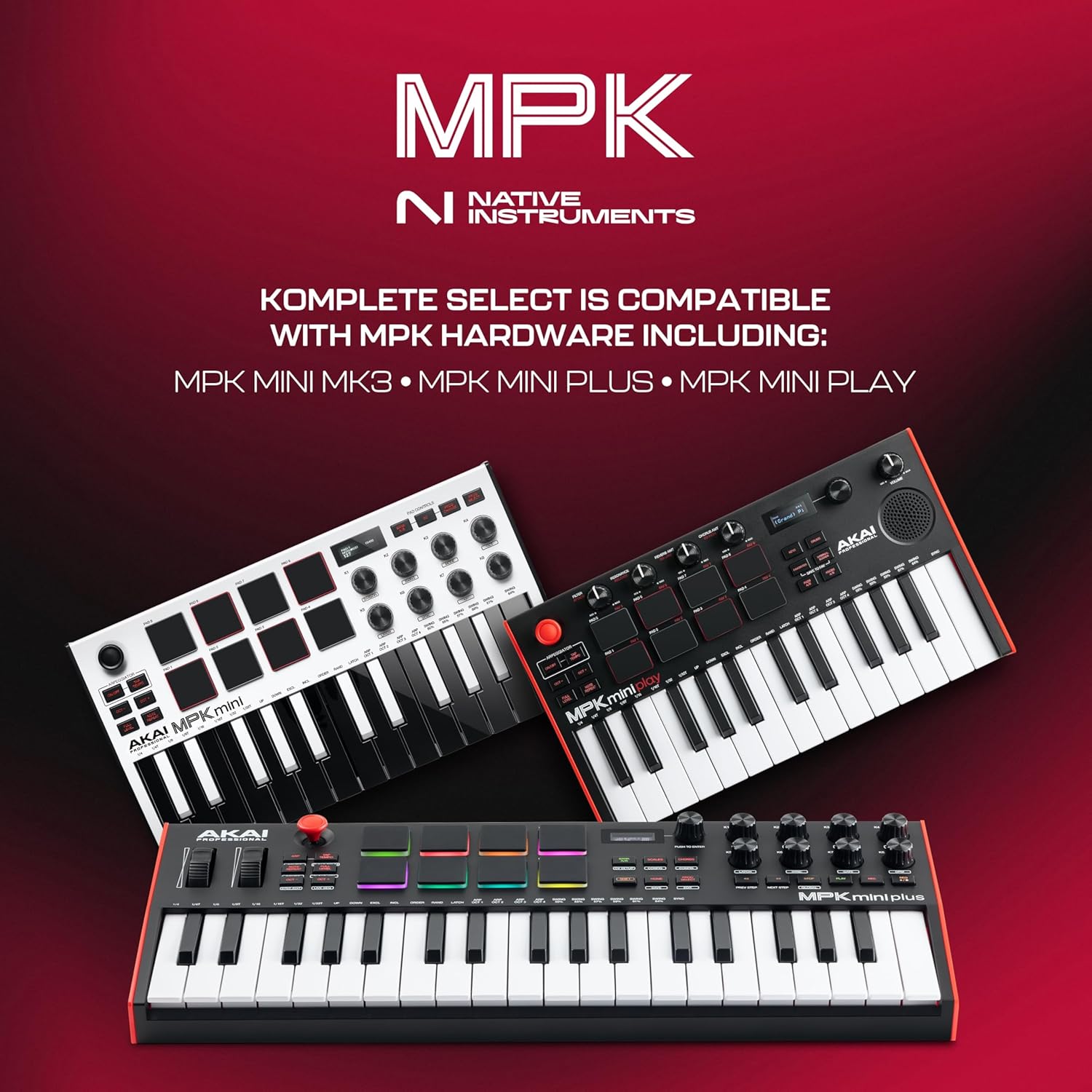 Compatibilidade Native Instruments Komplete Select com Akai MPK Mini MK3 e outros modelos