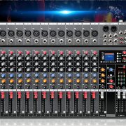 Mesa de som ANVAR Small Stage 12 canais com Bluetooth, USB e Phantom Power 48V