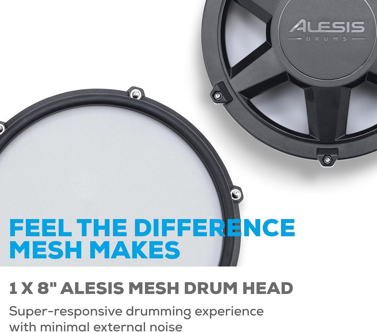 Tom de malha 8 polegadas da Alesis para bateria eletrônica com baixo ruído.