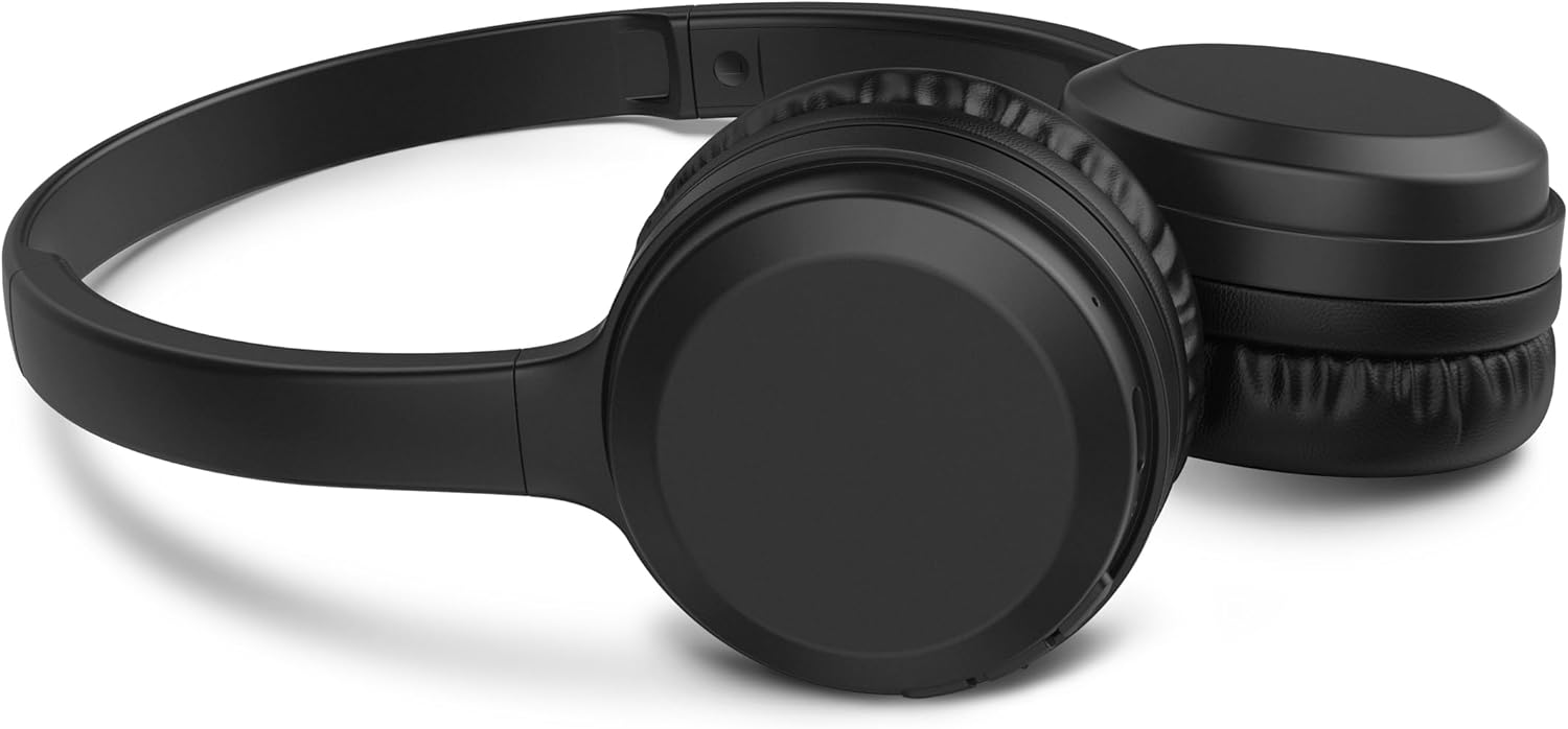 Headphone Philips TAH1108BK/55 preto on-ear Bluetooth com microfone e bateria 15h
