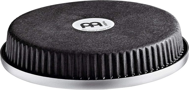 Cabeça de bongo Meinl Percussion RHEAD-7BK com couro preto e acabamento prateado