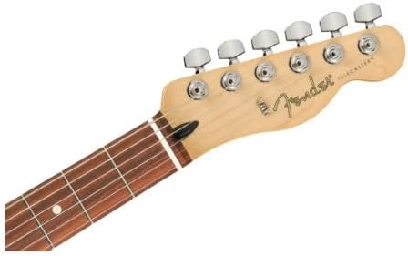 Headstock guitarra Fender Player Telecaster SS com logo Fender tarraxas cromadas