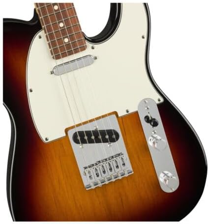 Close corpo guitarra Fender Player Telecaster SS sunburst controles captadores