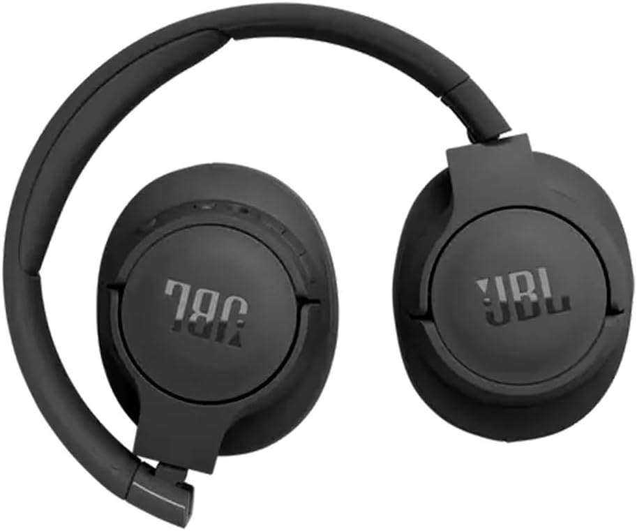 Fone de ouvido JBL Tune 770NC preto over-ear sem fio dobrável com logo JBL
