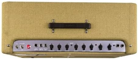 Amplificador Fender Blues Deluxe 223 2200 000 valvulado vintage bege texturizado vista superior detalhada