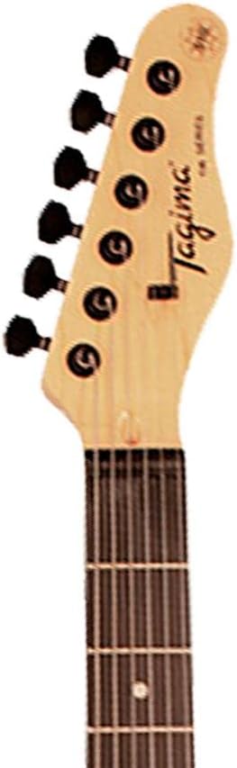 Cabeça do braço da guitarra elétrica Tagima TG 510 BK Modern Strat com logo Tagima