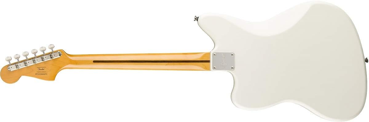 Parte traseira do baixo elétrico Fender Classic Vibe '60s Jazzmaster branco 6 cordas destro