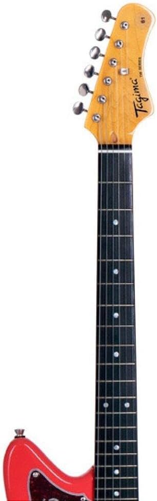 Cabeça e braço da guitarra elétrica Tagima TW-61 com logo na cabeça e escala preta