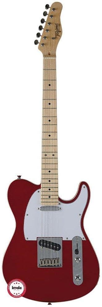 Guitarra elétrica Telecaster Classic Tagima T-550 corpo vermelho com escudo branco e braço claro