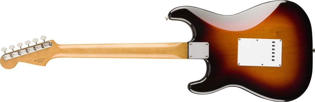 Parte traseira da guitarra Fender Vintera 60s Stratocaster acabamento Sunburst