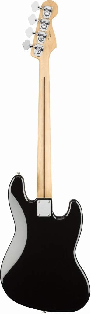 Traseira do Fender Baixo elétrico Player Jazz preto com braço de maple para canhotos