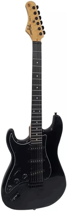 Guitarra elétrica Tagima LH TG 500 SB DF MG preta vista de frente