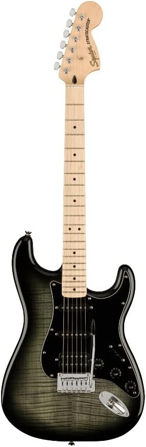 Guitarra elétrica Fender Squier Affinity Stratocaster Black Burst com escala maple vista frontal