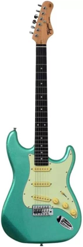 Guitarra elétrica TAGIMA TG 500 MSG DF MG Verde Surf Metálico com escala Technical Wood e ponte tremolo vintage cromada