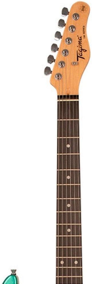Detalhe do braço e cabeça da guitarra Tagima TG-510 com tarraxas e logo