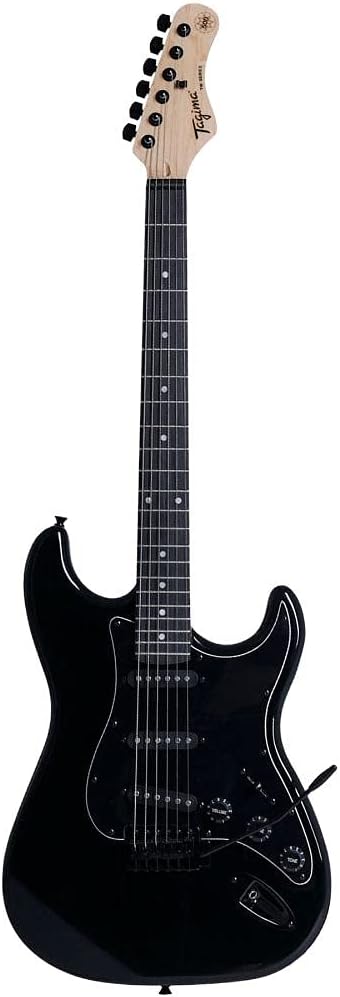 Guitarra elétrica TAGIMA TG 500 BK preta com corpo Basswood e escala escura vista frontal