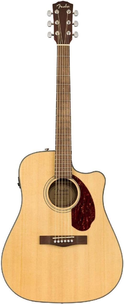 Violão acústico Fender CD-140SCE em madeira clara com captação embutida