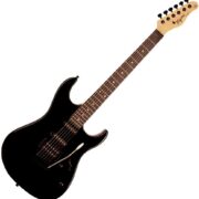Guitarra elétrica Tagima TG 510 BK Modern Strat preta com captadores humbucker e single coil e ponte tremolo moderno
