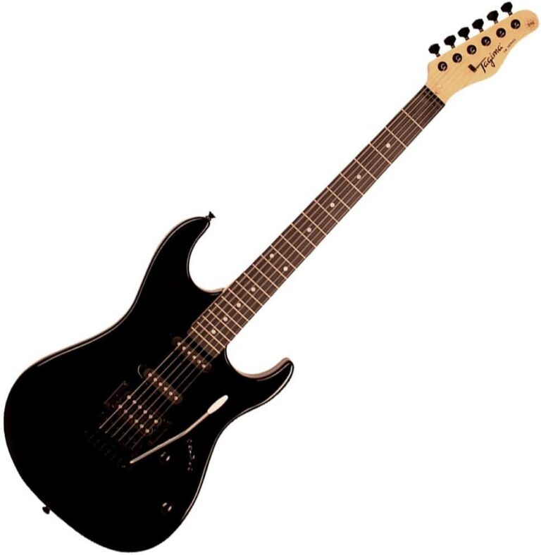 Guitarra elétrica Tagima TG 510 BK preta com captadores HSS e corpo Basswood