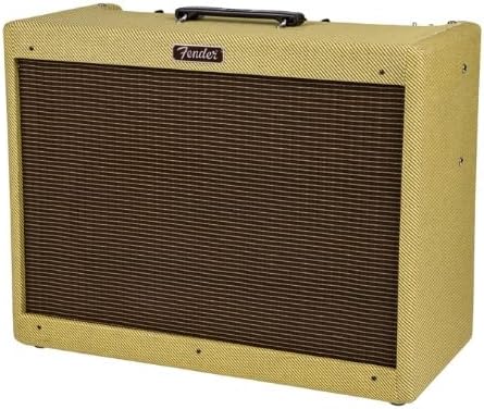 Amplificador Fender Blues Deluxe 223 2200 000 valvulado vintage bege texturizado vista lateral