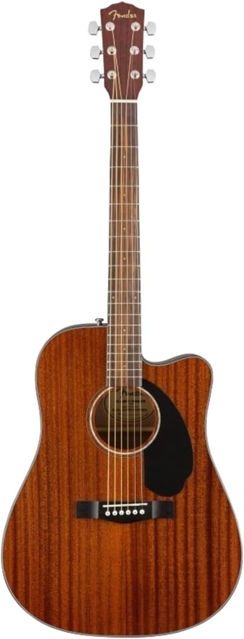 Guitarra acústica Fender CD-60SCE Dreadnought mogno vista frontal