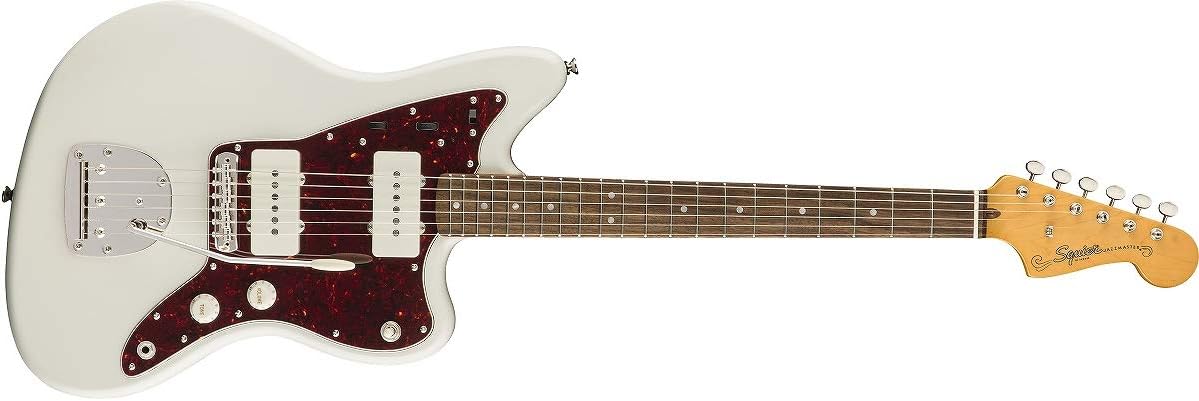 Fender Classic Vibe '60s Jazzmaster baixo elétrico branco 6 cordas destro vista completa