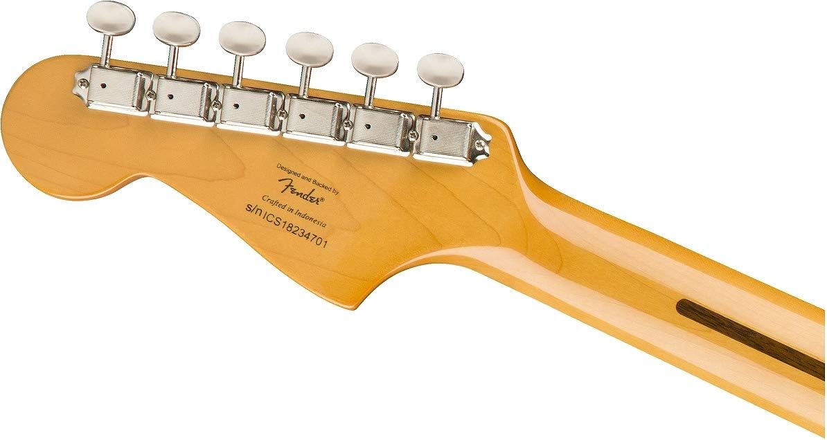 Verso da cabeça do braço do baixo Fender Classic Vibe '60s Jazzmaster branco destro