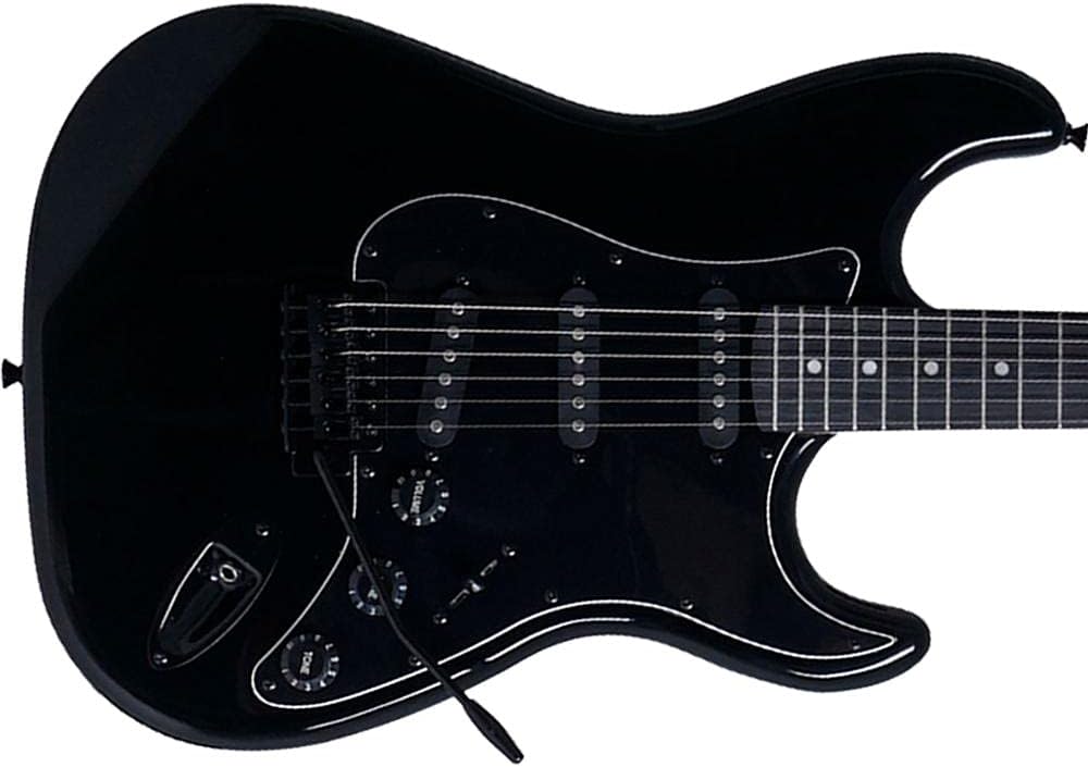 Detalhe do corpo da guitarra elétrica TAGIMA TG 500 BK preta com corpo Basswood
