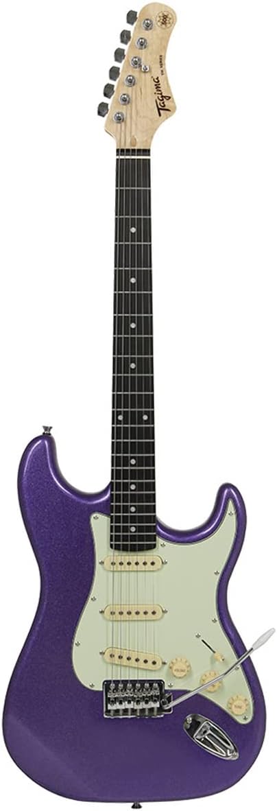 Guitarra elétrica TAGIMA TG 500 MPP DF MG roxo metálico com escala escura e três captadores single coil