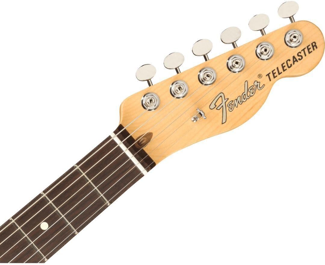 Cabeça da guitarra Fender American Performer Telecaster com logo e tarraxas cromadas