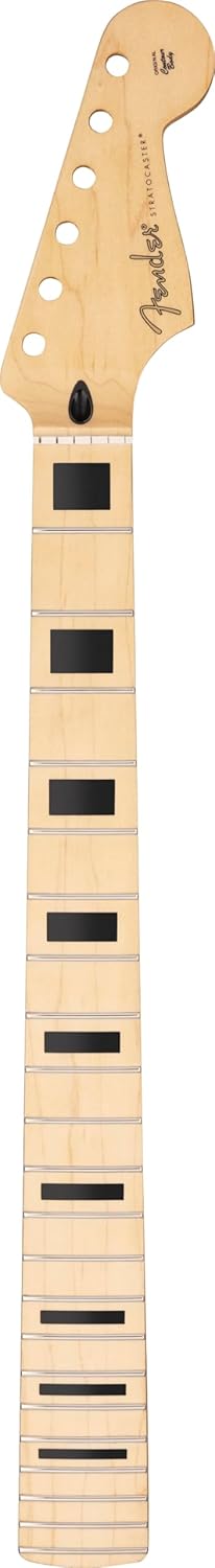 Braço Fender Player Series Stratocaster Modern C com 22 trastes jumbo e fingerboard de bordo em madeira clara com marcação em blocos pretos