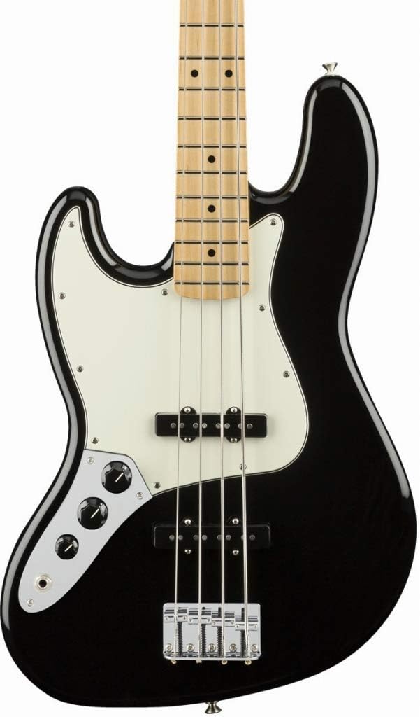 Corpo do Fender Baixo elétrico Player Jazz preto com pickguard branco