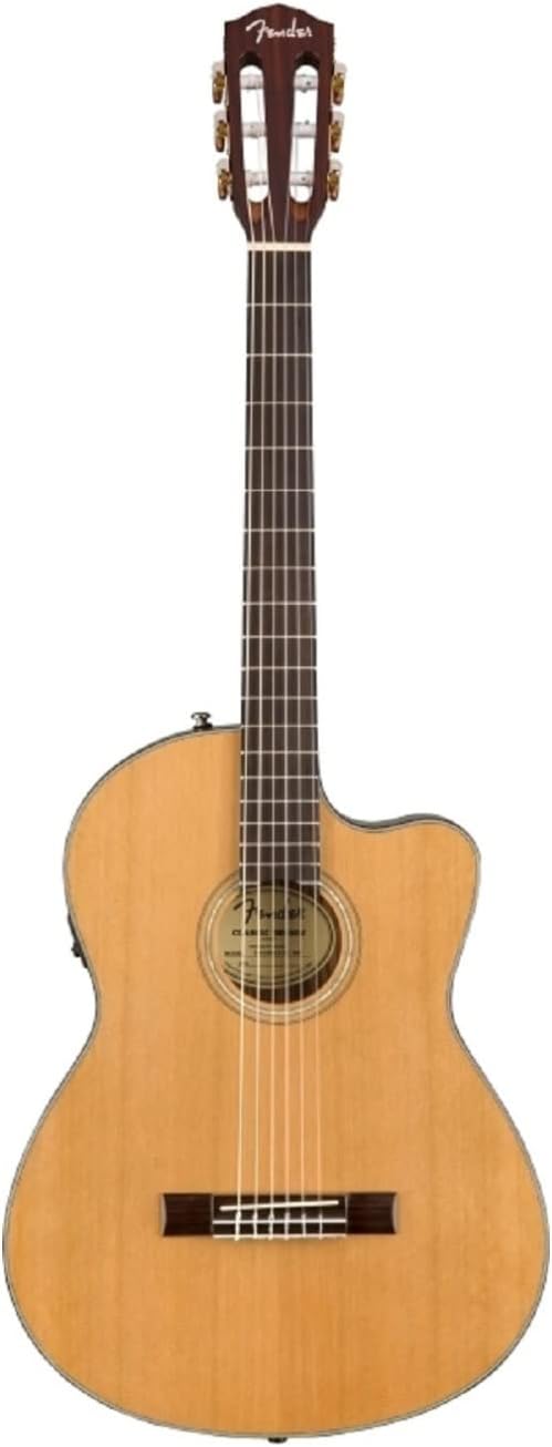Violão Fender CN-140SCE Concerto Cutaway com topo de cedro sólido em acabamento natural