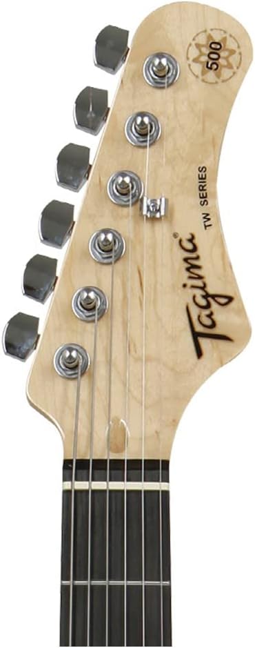 Cabeça da guitarra elétrica TAGIMA TG 500 MPP DF MG com logo e tarraxas cromadas