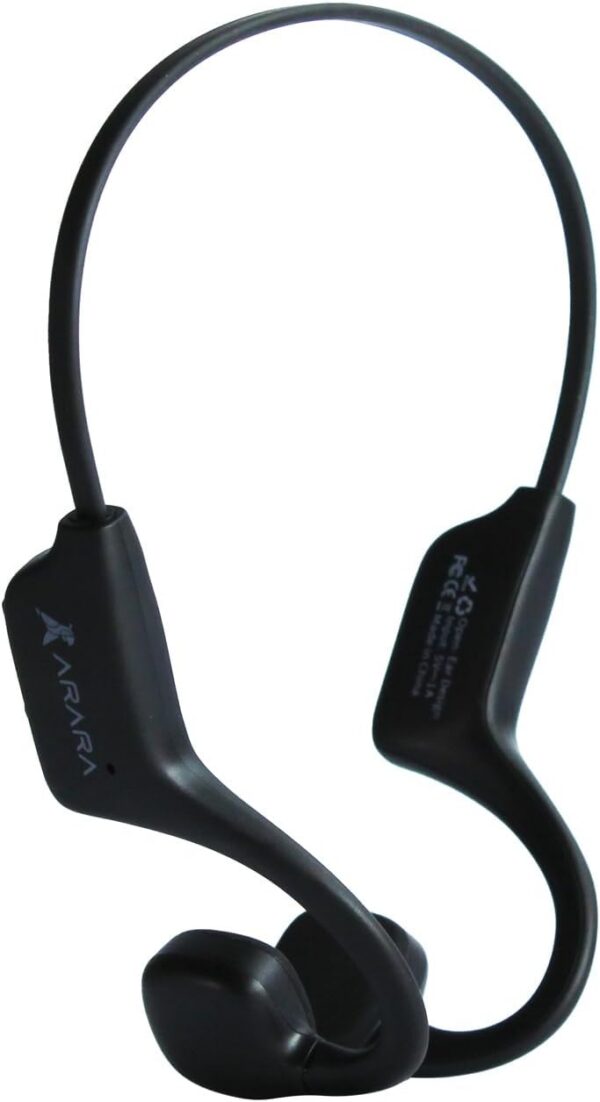 Fone de ouvido esportivo Bluetooth condução óssea preto Arara