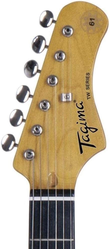 Cabeça da guitarra Tagima Woodstock TW61 com logo Tagima e tarraxas cromadas