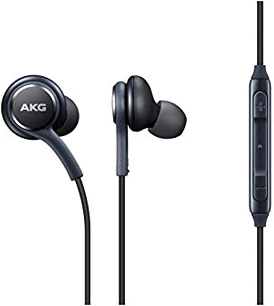 Fones de ouvido in-ear AKG EO-IG955BSEGUS pretos com microfone embutido e cabo.