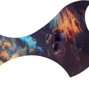 Adesivo autoadesivo colorido para guitarra acústica padrão céu pôr do sol