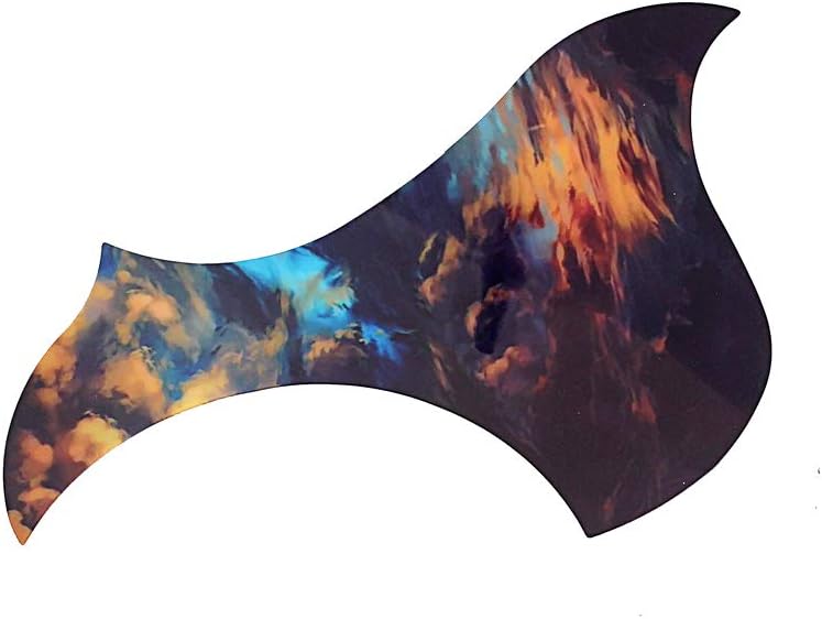 Adesivo autoadesivo colorido para guitarra acústica padrão céu pôr do sol