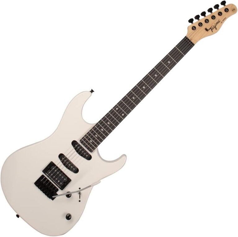 Guitarra elétrica Tagima TG 510 WH branca com captadores HSS e corpo em Basswood