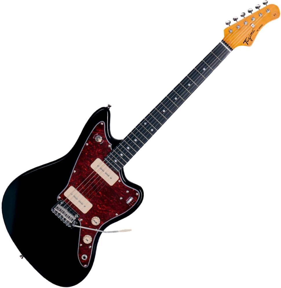 Guitarra elétrica Tagima Woodstock TW61 BK preta com captadores brancos e braço escuro
