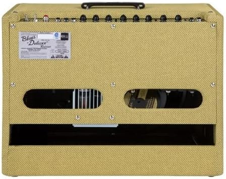 Amplificador Fender Blues Deluxe 223 2200 000 valvulado vintage bege texturizado vista traseira