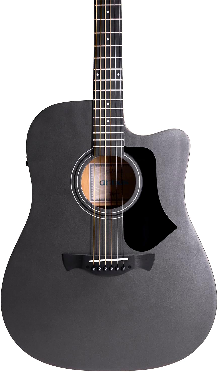 Corpo do violão Tagima Andes Folk Cutaway EQ preto fosco com tampo em Spruce
