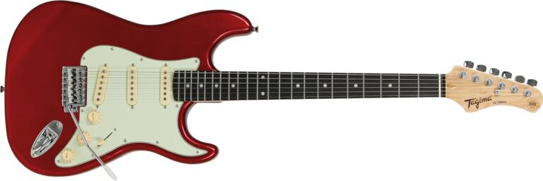 Guitarra elétrica Tagima TG-500 Candy Apple Red com captadores single coil e ponte tremolo vintage