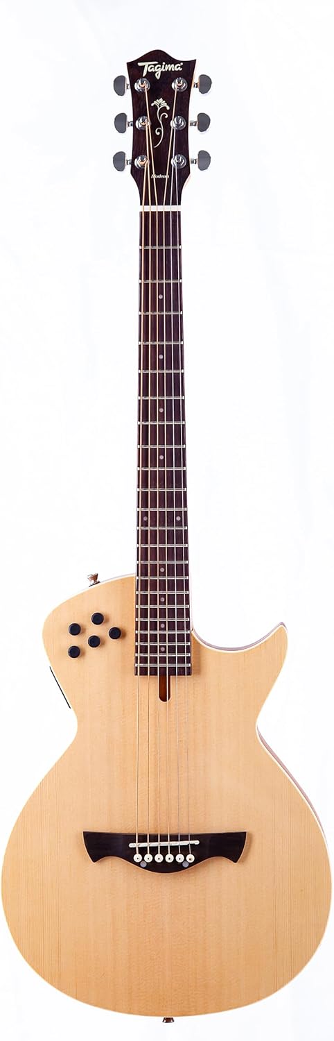 Violão Tagima Classic Modena ST Natural Satin com EQ embutido, corpo natural fosco, braço escuro, controles EQ embutidos, fundo branco