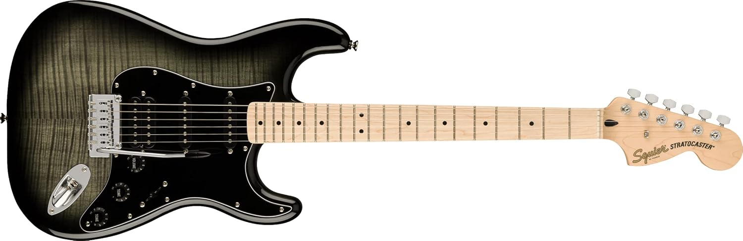 Guitarra elétrica Fender Squier Affinity Stratocaster Black Burst com escala maple